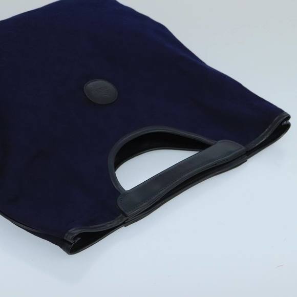 CELINE C Macadam Canvas Noevir Collaboration Hand Bag Navy Auth 98622 - Picture 5 of 16